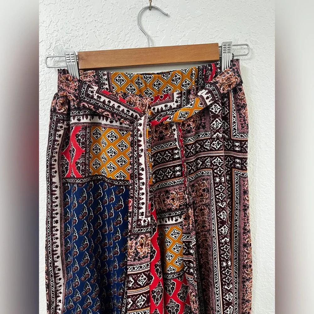 Anthro - Faveur Festival Flowy Wide Leg Crop Pants - S - Picture 2 of 12